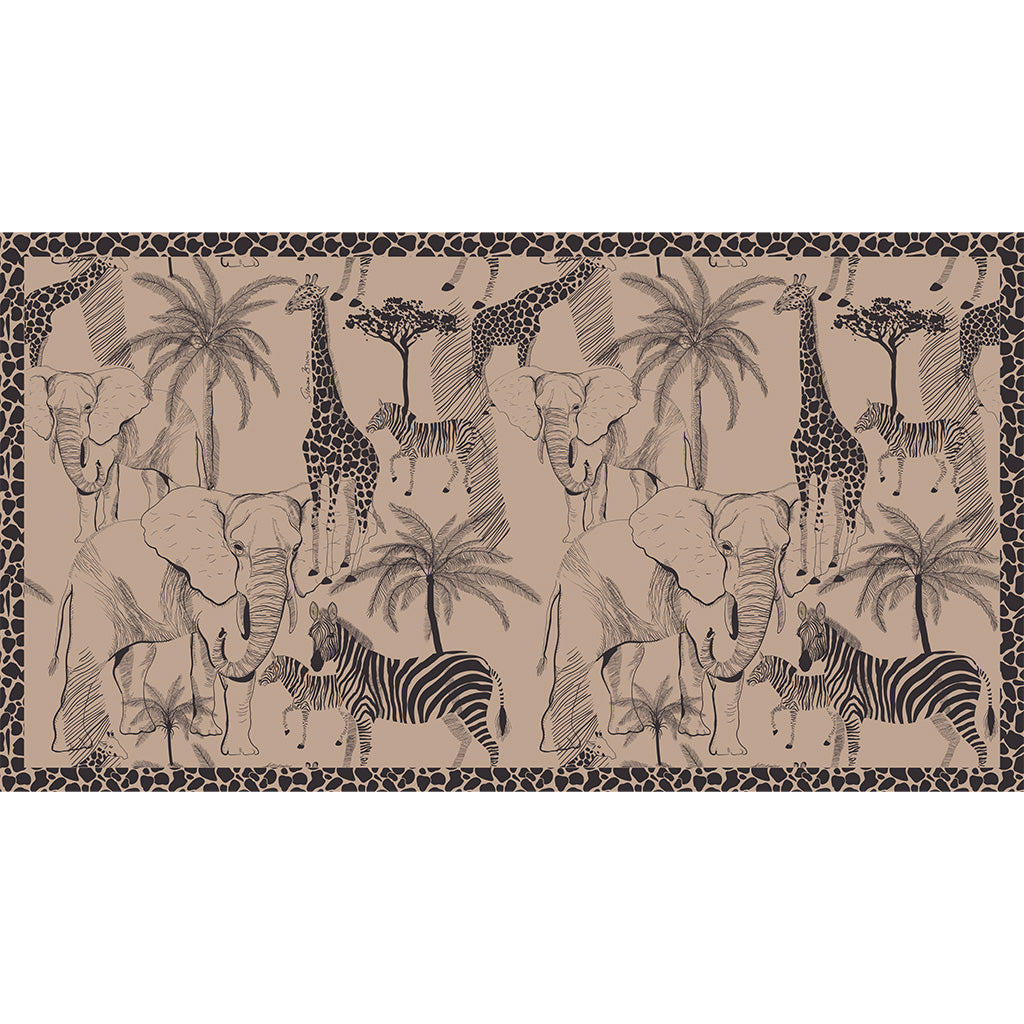 AFRIMALS CASHMERE SCARF - TAUPE