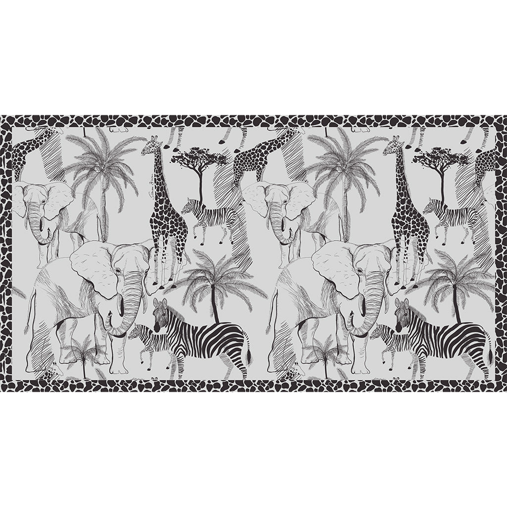 AFRIMALS CASHMERE SCARF - CHALK