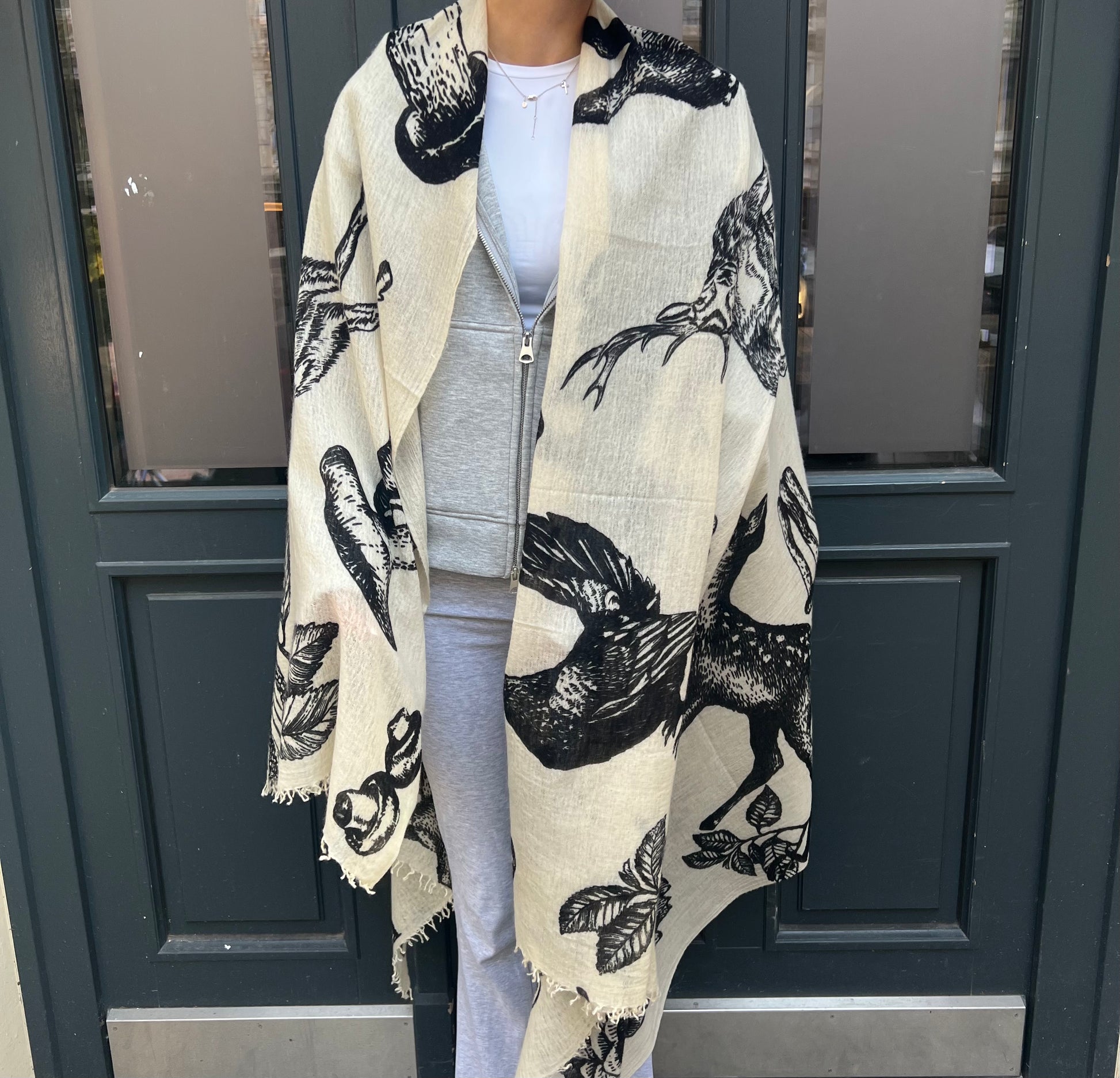 KASTHORI FELTED CASHMERE SCARF - toast