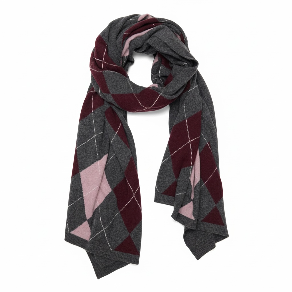 DIAMOND SCARF - FLANNEL/HAWTHORN