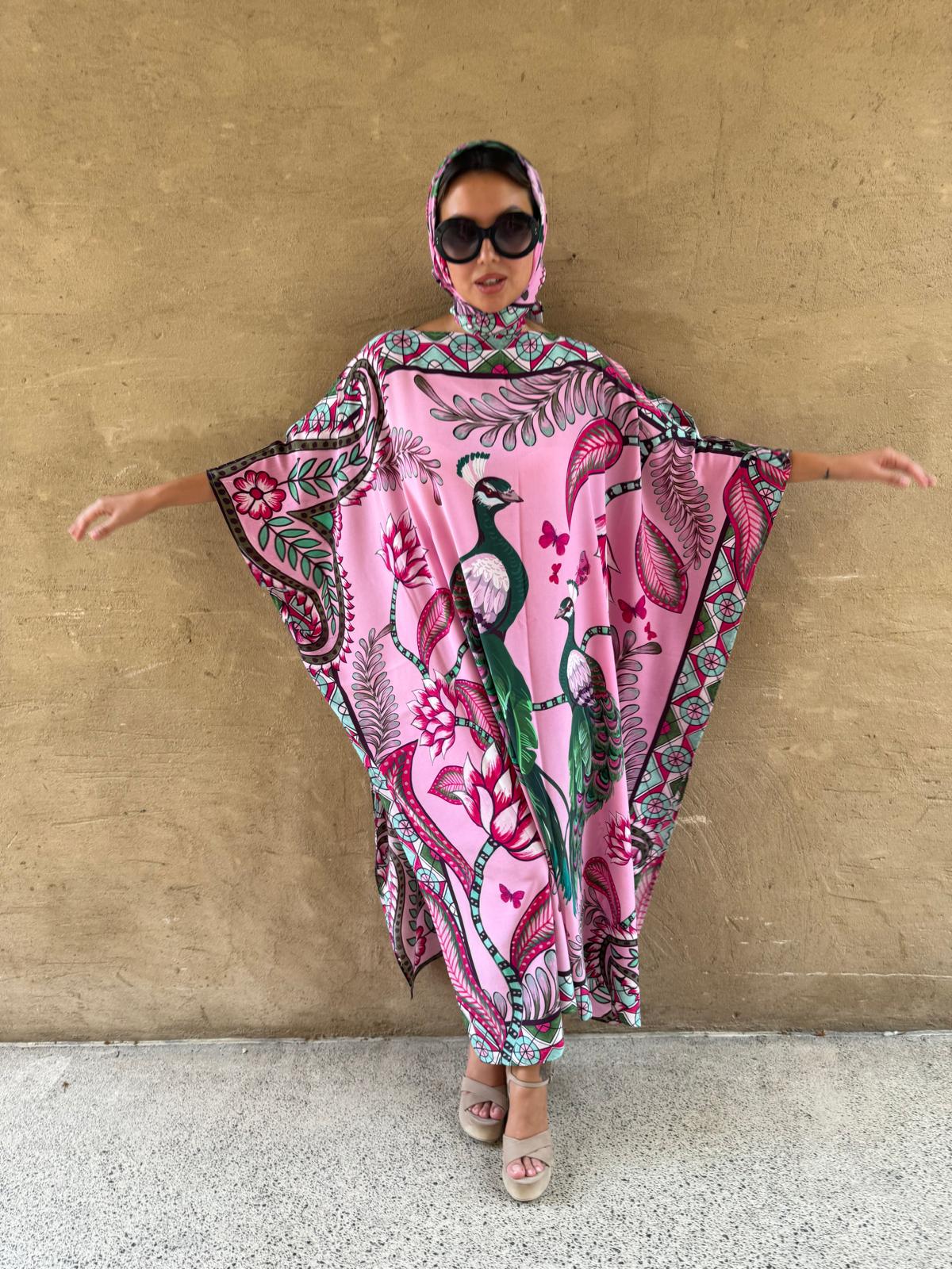 AZURE SILK TUNIC - ROSE