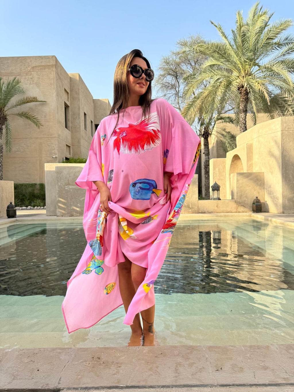 FISHTALE SILK TUNIC - ROSE