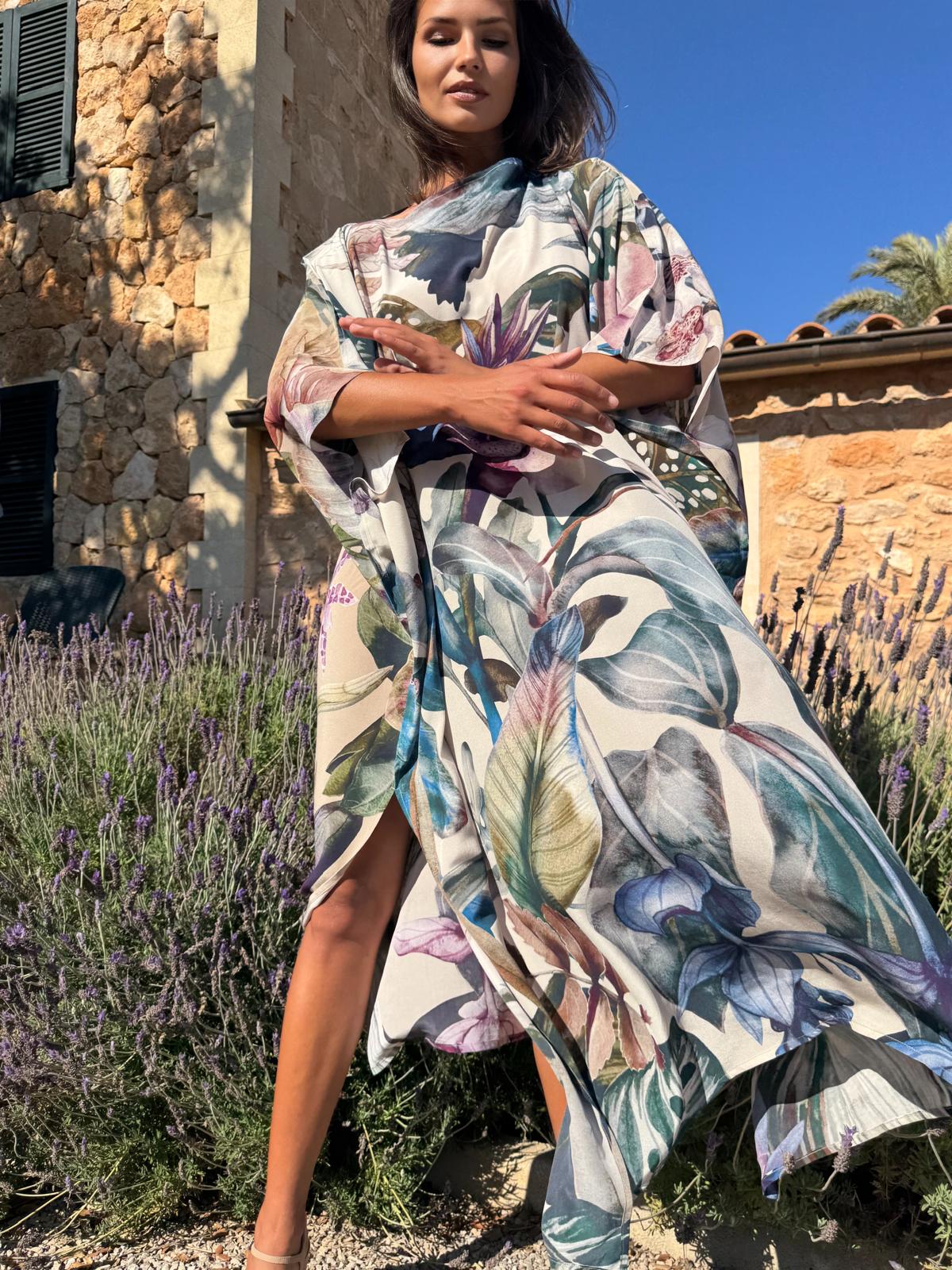 ORCHEDIA SILK TUNIC - TAUPE