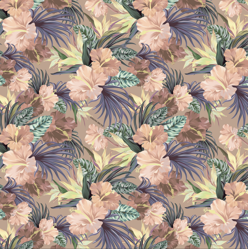 HIBISCUS SILK TUNIC - TAUPE