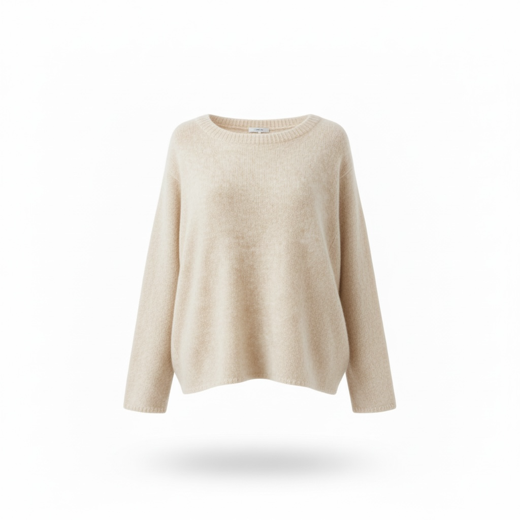 BRUSHED COOL ISCHGL SWEATER - BEIGE
