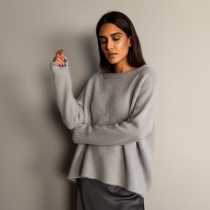 BRUSHED COOL ISCHGL SWEATER - GREY