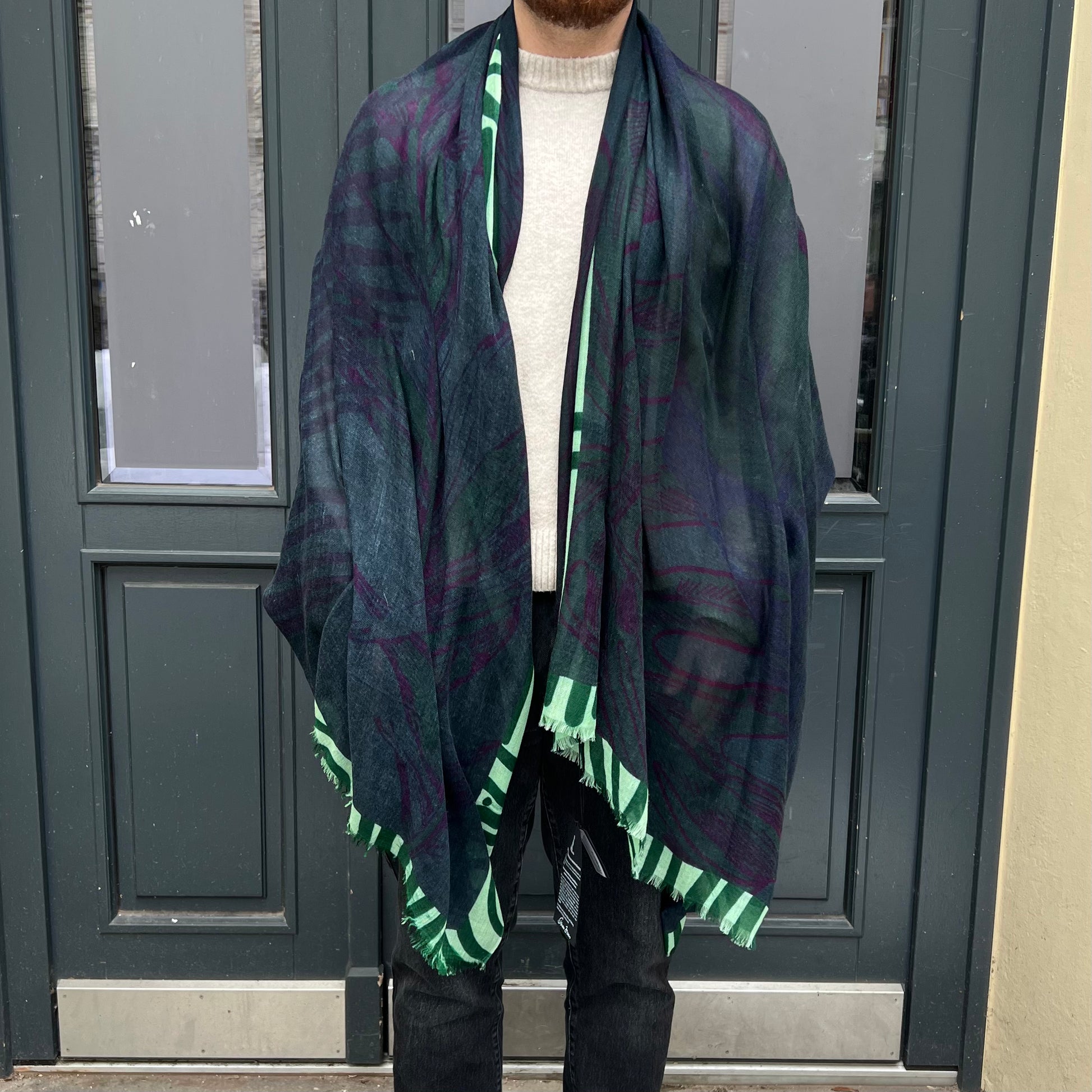 BLUEMIST CASHMERE SCARF - forest