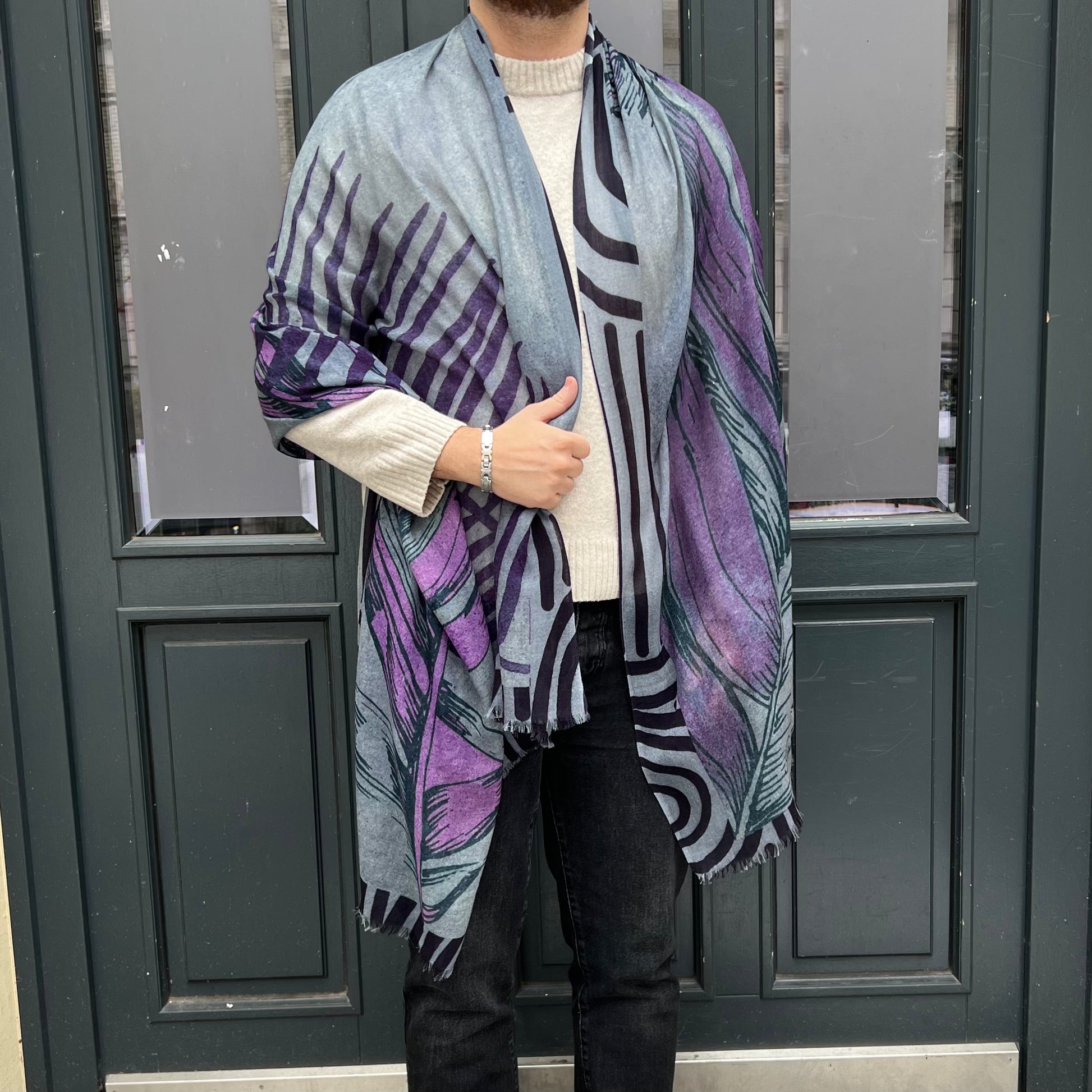 BLUEMIST CASHMERE SCARF - orchid