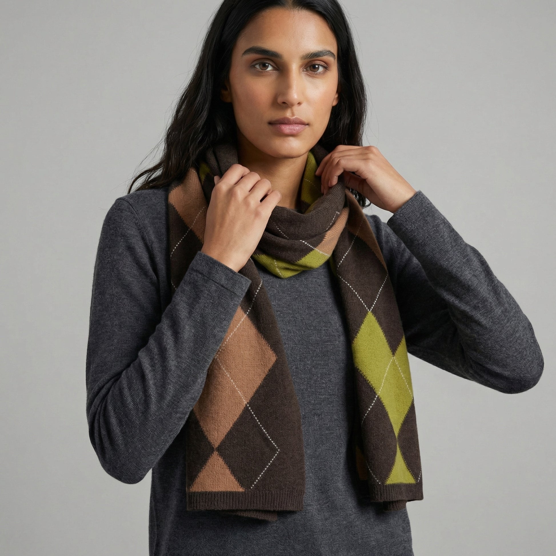 DIAMOND SCARF - COMPOST/ENCHANTED