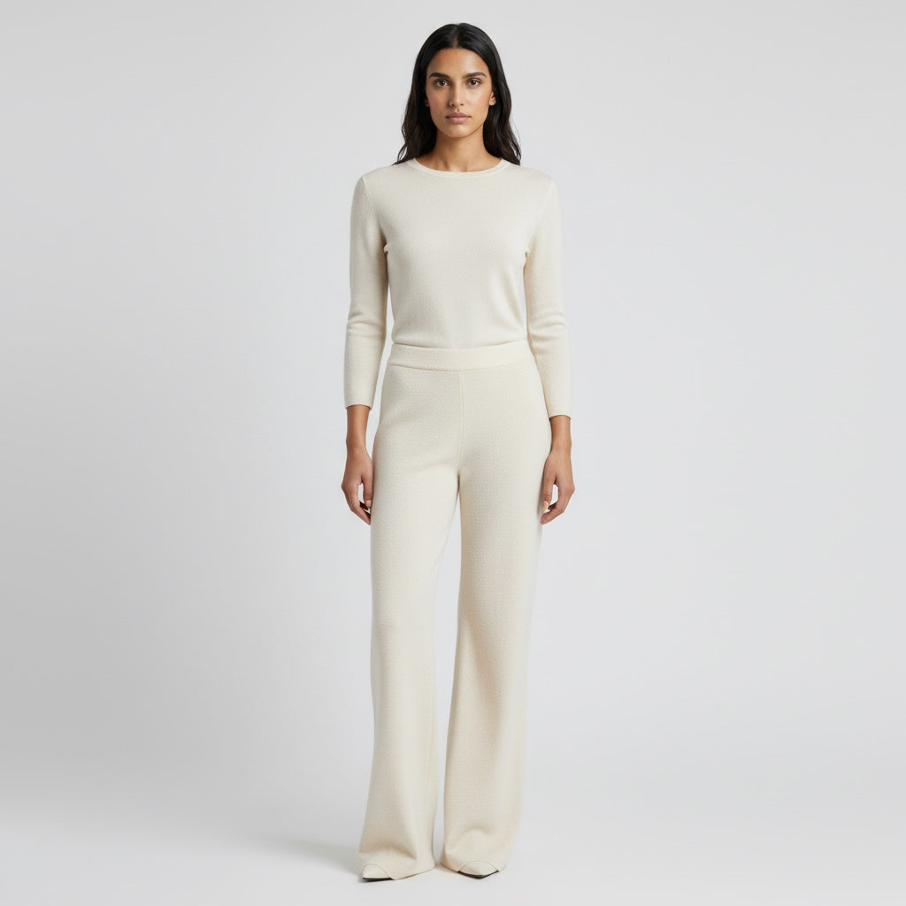 MAISON TROUSERS PLAIN - CHALK