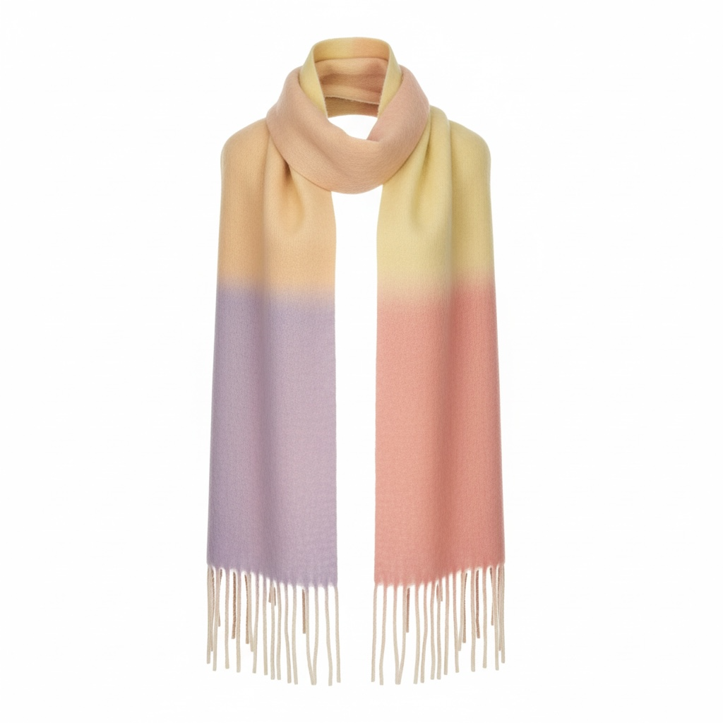 TILDA SPRAYED SCARF - POWDER/LEMONADE