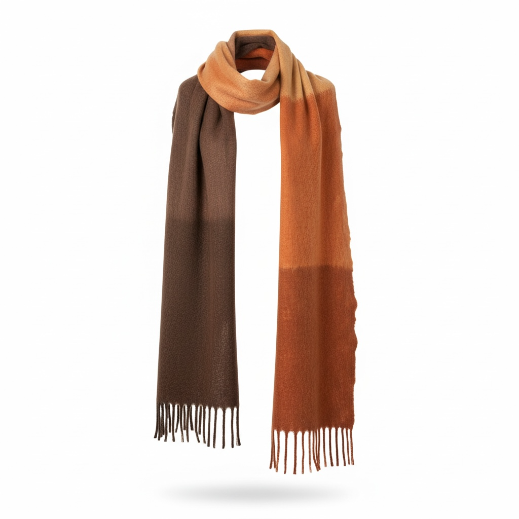 TILDA SPRAYED SCARF - TREACLE/WHEAT