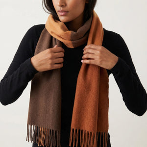 TILDA SPRAYED SCARF - TREACLE/WHEAT
