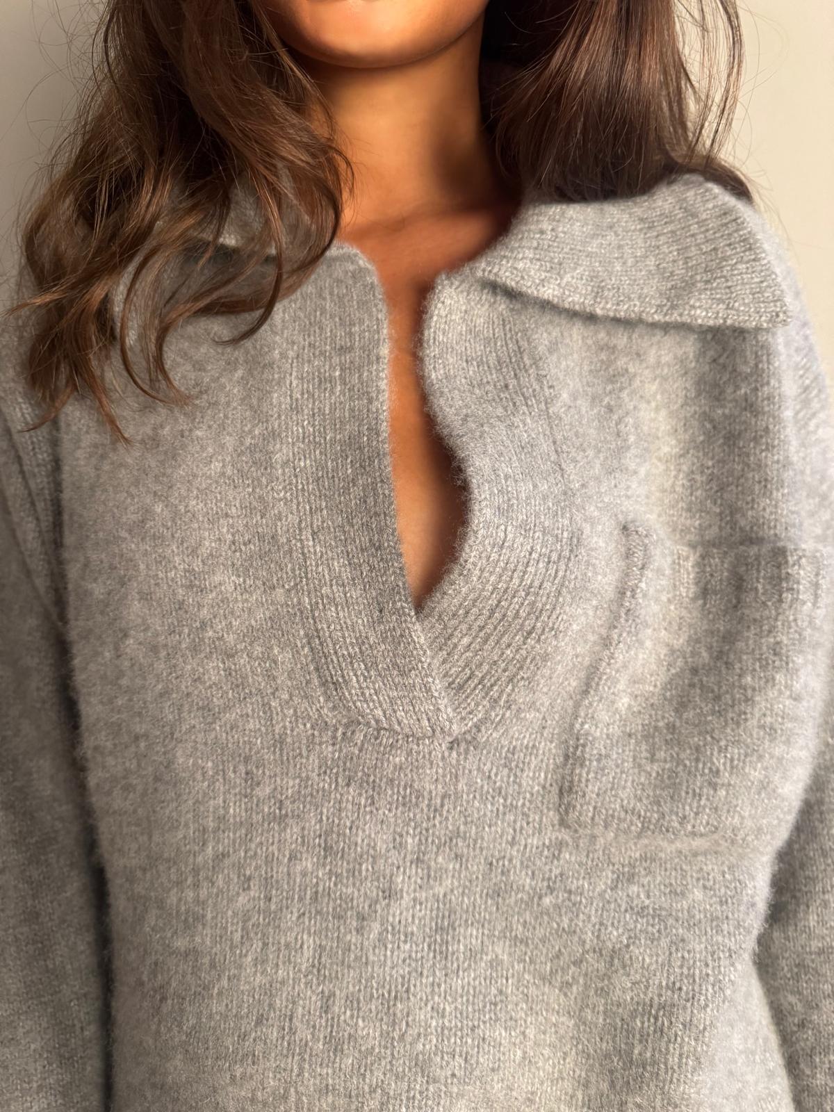 BRUSHED SASA SWEATER - GREY