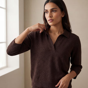 CROPPED POLO - TREACLE