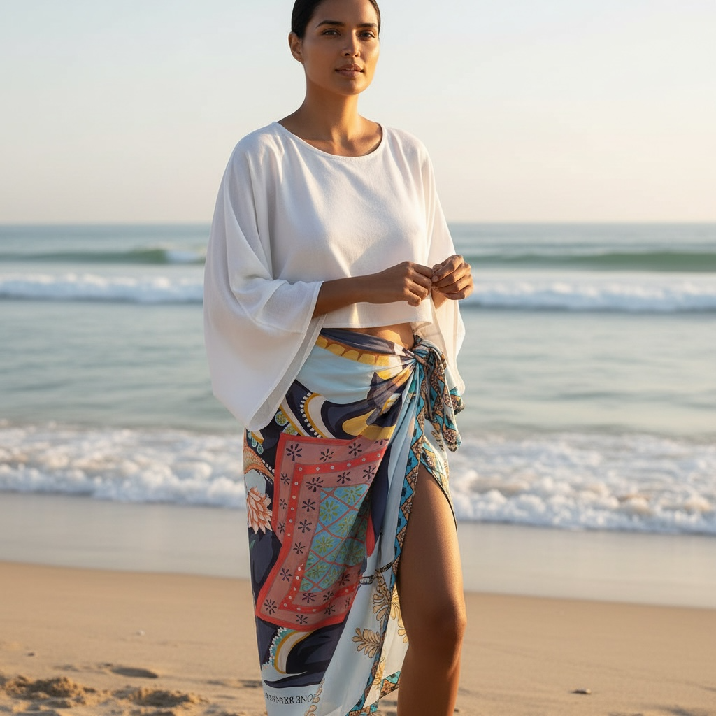 INDIANA SILK SCARF - LIGHT BLUE