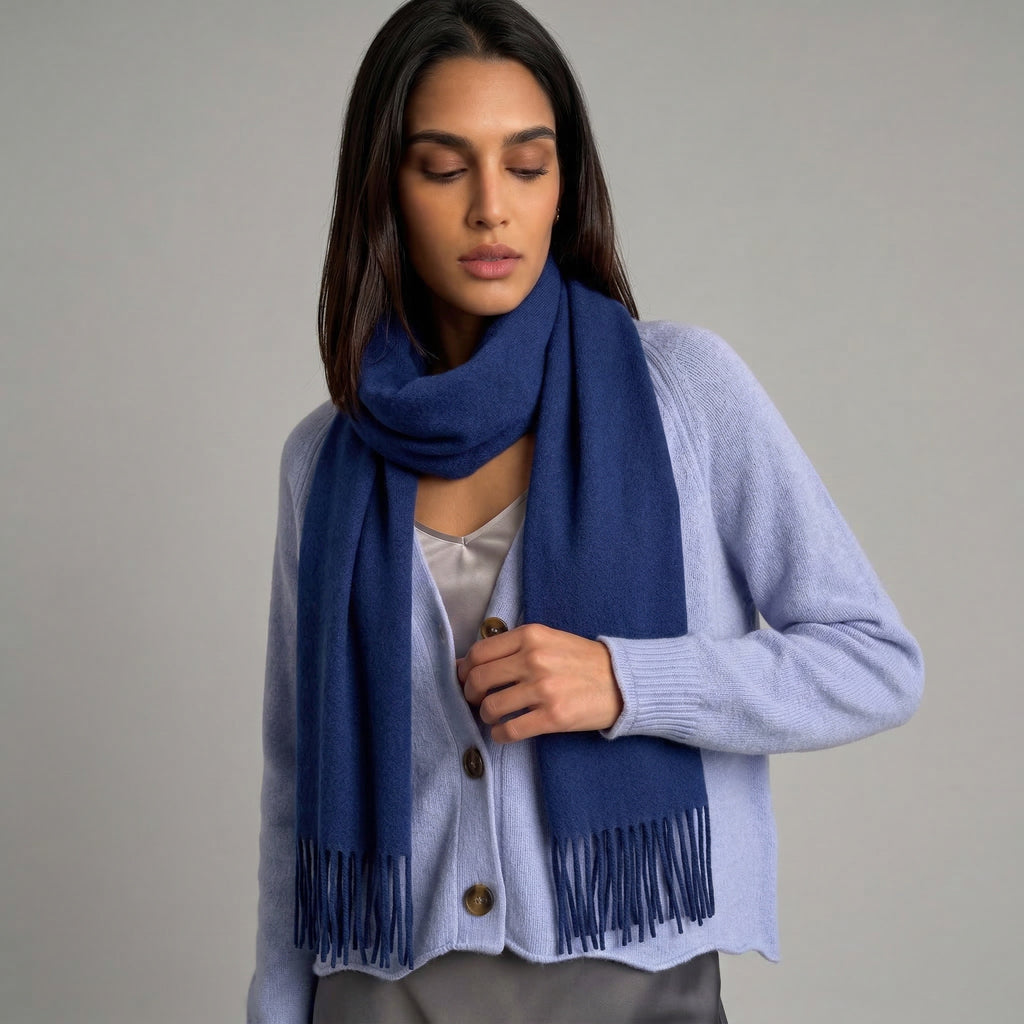 TILDA SPRAYED SCARF - NAVY