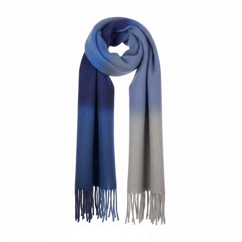 TILDA SPRAYED SCARF - NAVY/MIDNIGHT/GREY