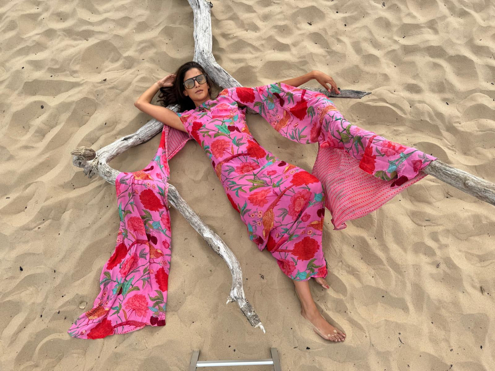 BIRD PARADISE DREAM DRESS - PINK