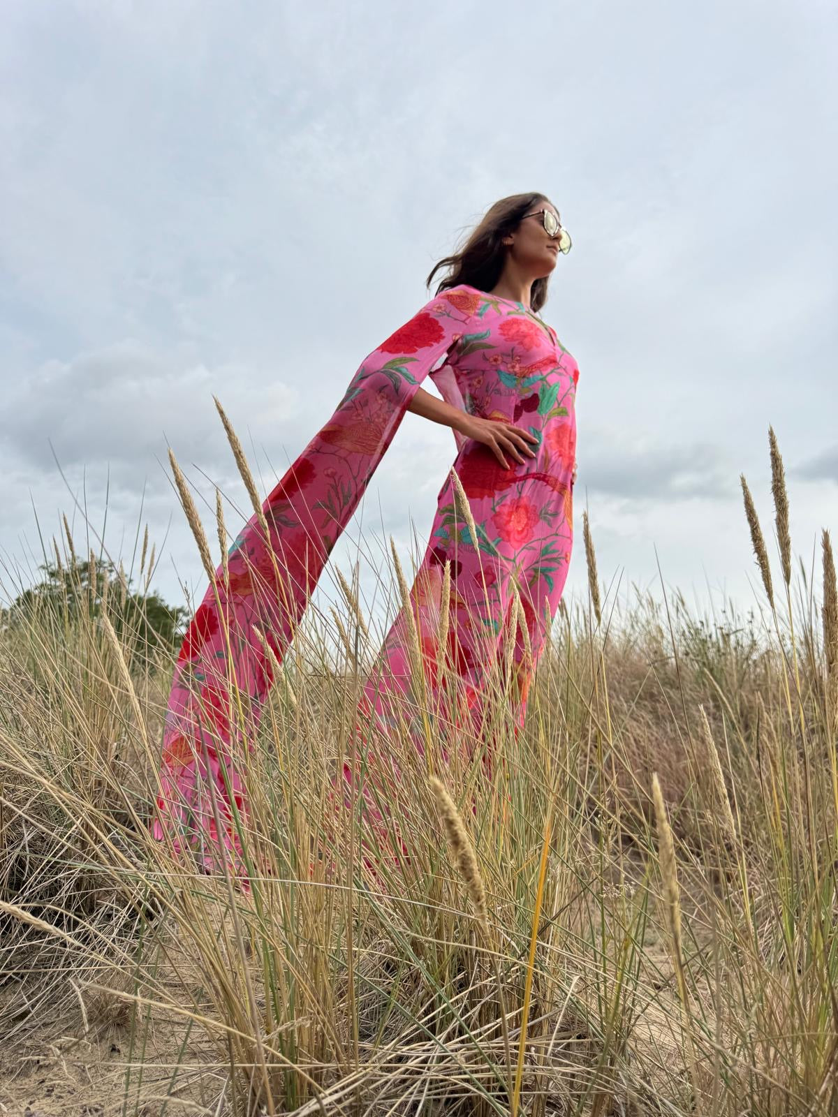 BIRD PARADISE DREAM DRESS - PINK