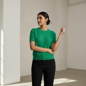 BRUSHED CASHMERE SHIRT - GREEN