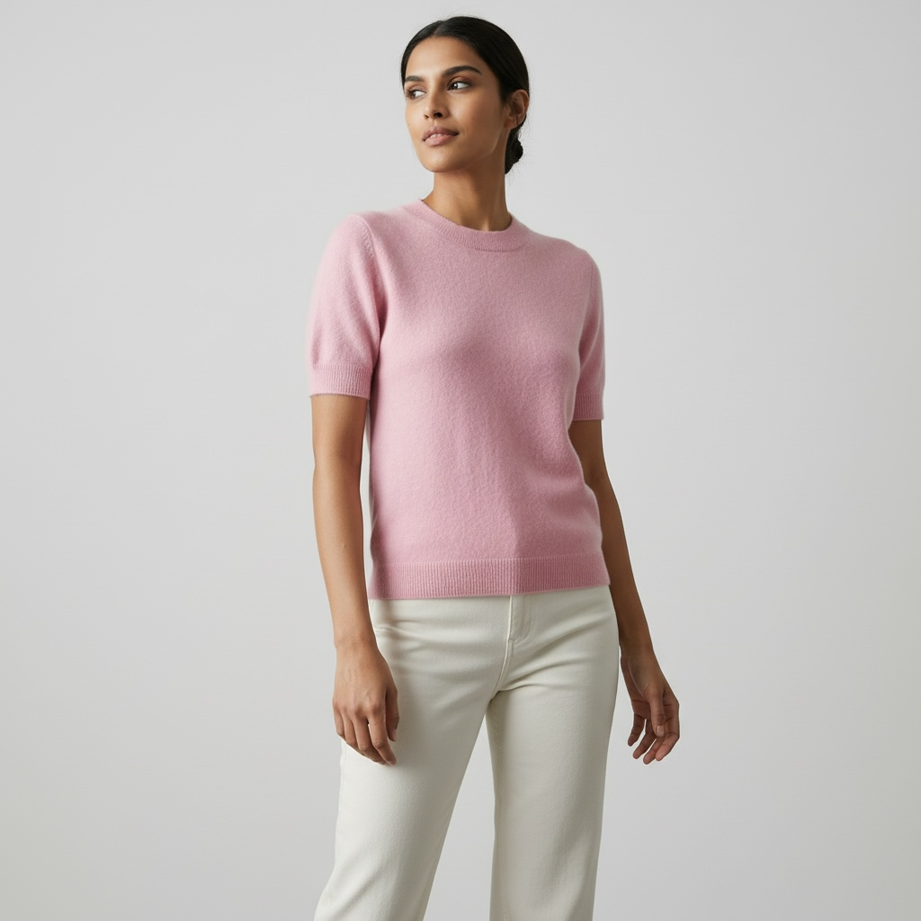 BRUSHED CASHMERE SHIRT - ROSE