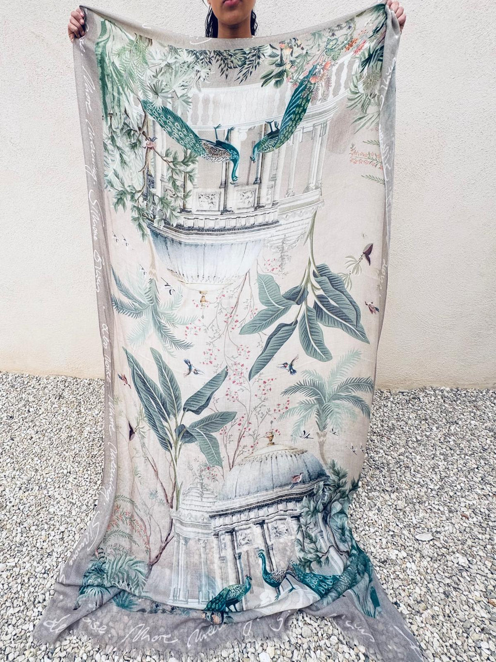 PEATEMPIO CASHMERE SCARF - OFF WHITE