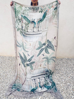 PEATEMPIO CASHMERE SCARF - OFF WHITE