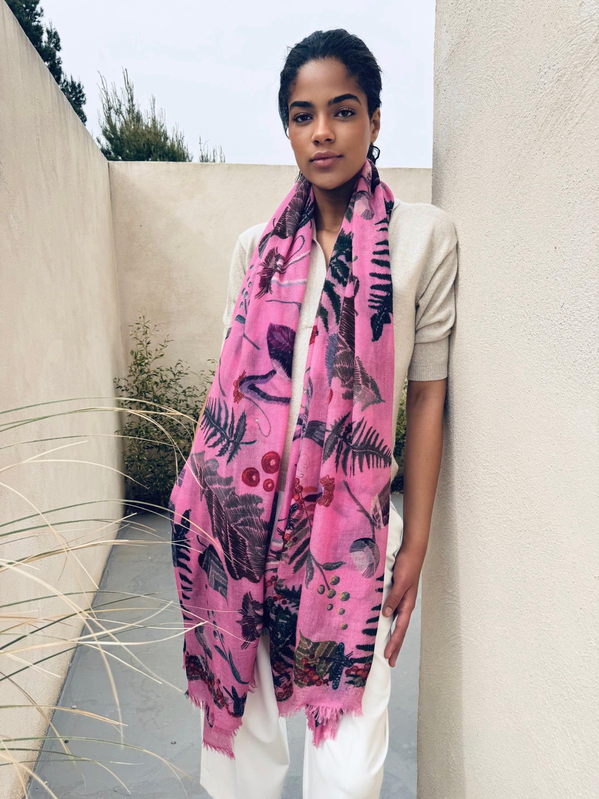 MYKO CASHMERE SCARF - LIGHT ICEBERRY