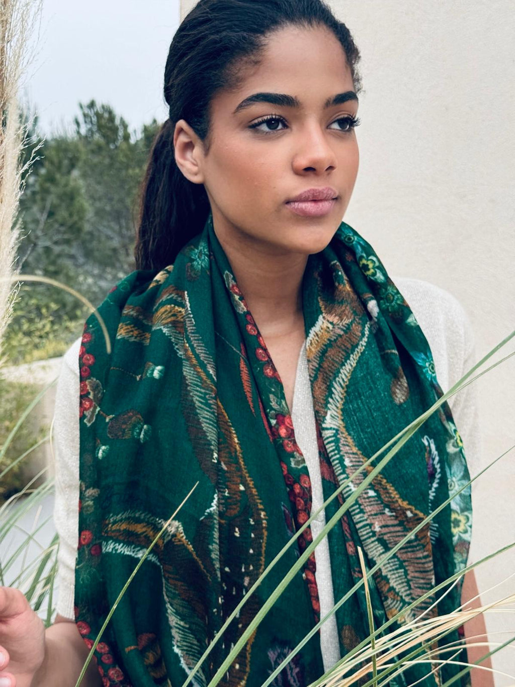 NEASTLEAP CASHMERE SCARF - FOREST