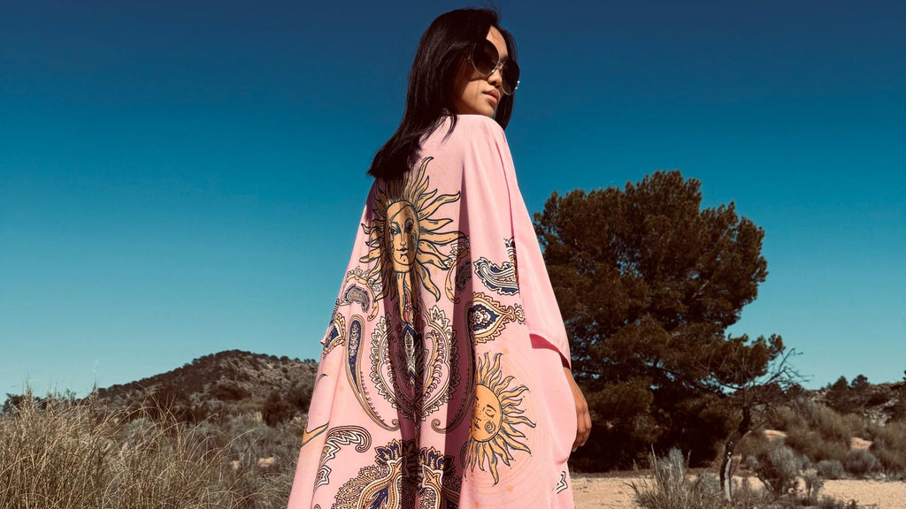 SUN GLOW SILK TUNIC - ROSE