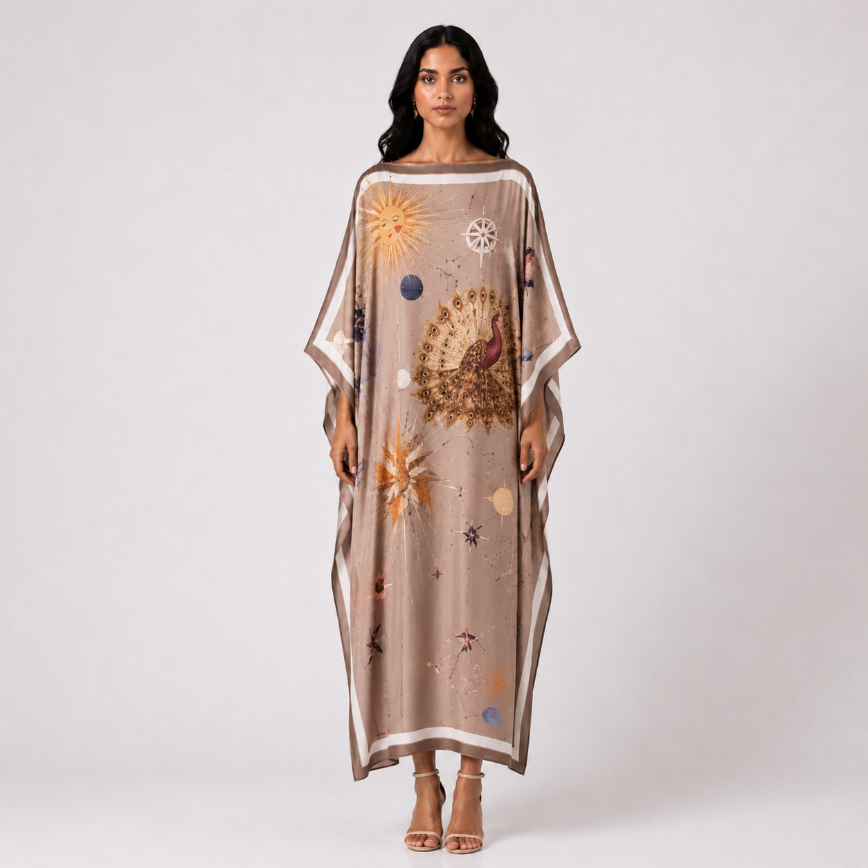 AURORA SILK TUNIC - TAUPE