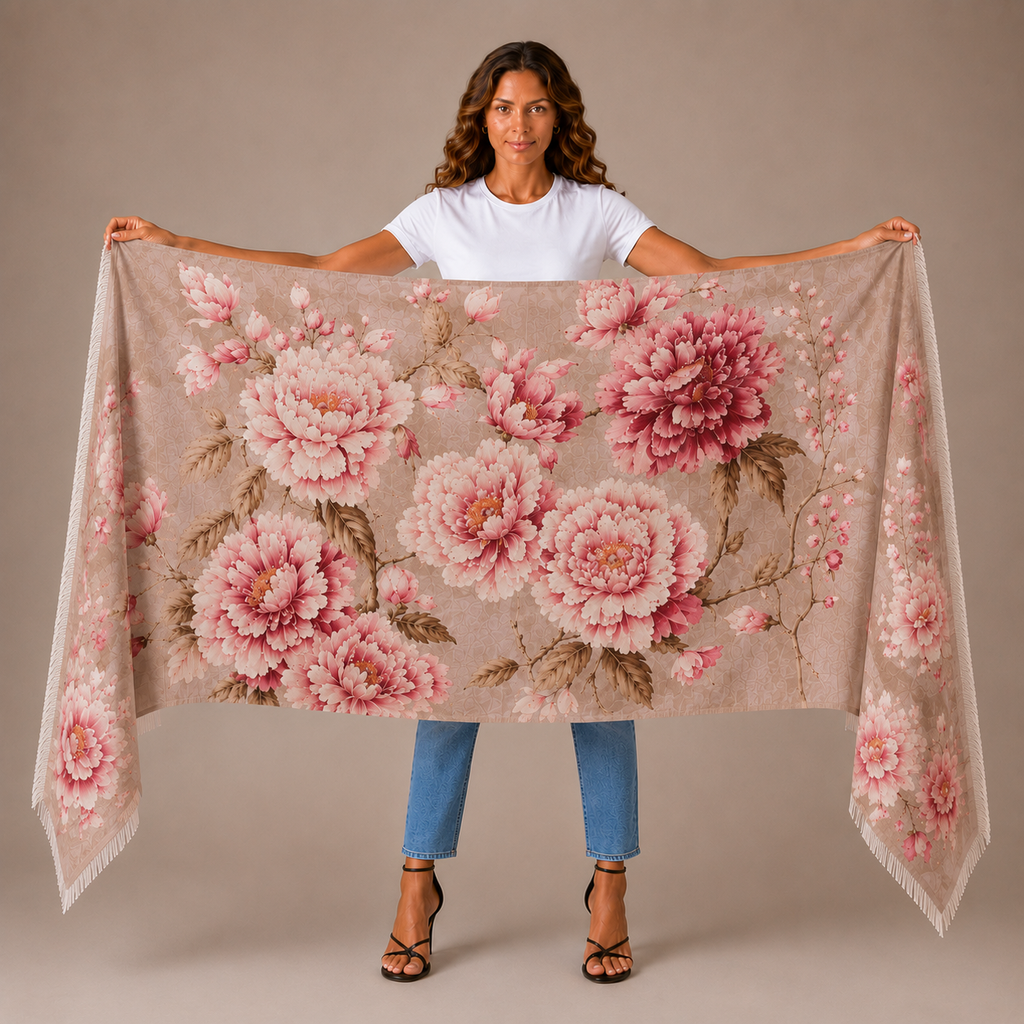 BLUMELLA CASHMERE SCARF - TAUPE