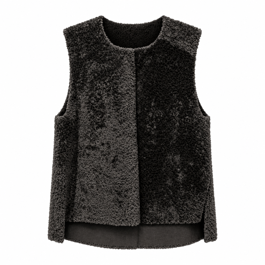 WOOL VEST - BLACK