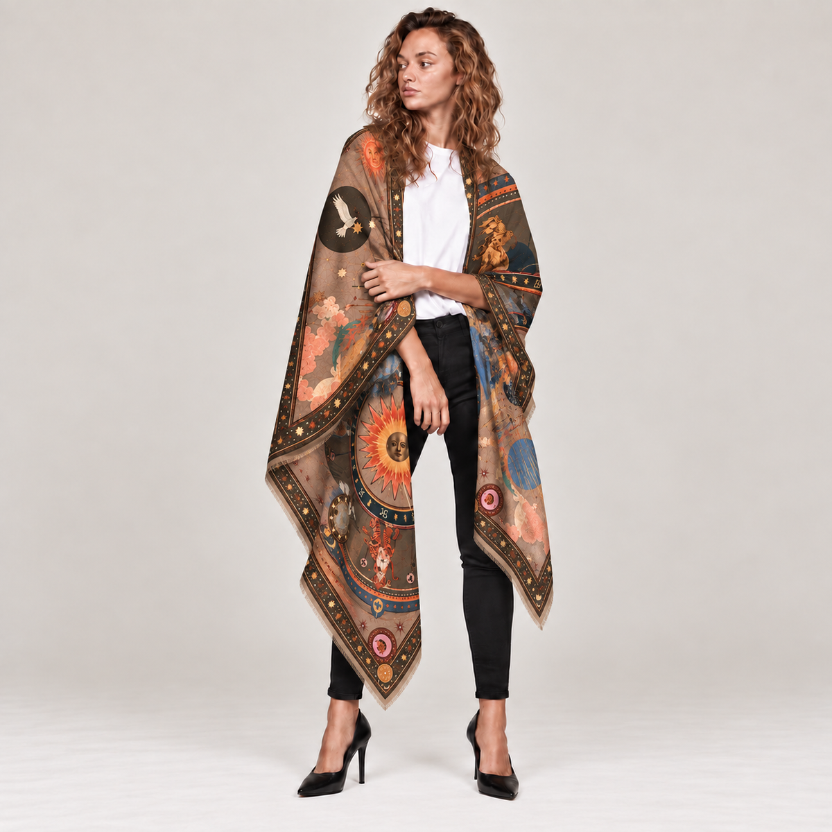 ASTRAEA CASHMERE SCARF - TAUPE