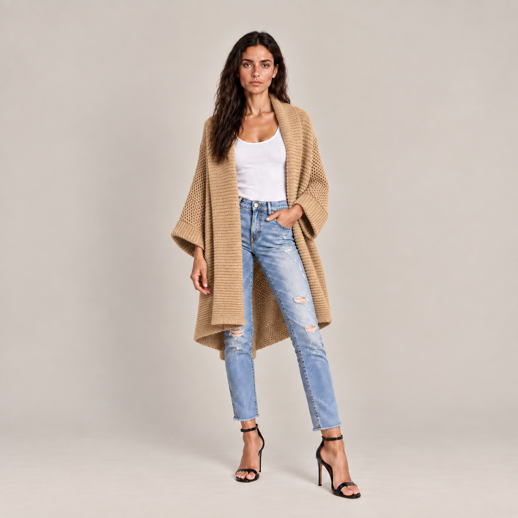 LIZ KIMONO - CAMEL