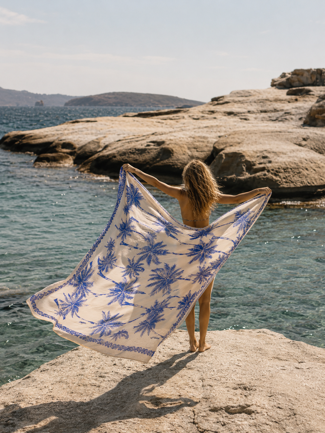 BLUETIDE CASHMERE SCARF - GHOST