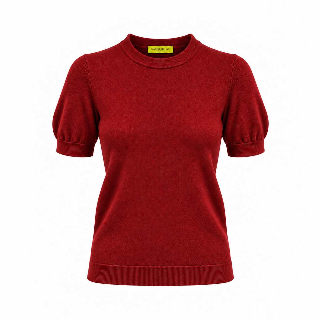 BRUSHED CASHMERE SHIRT - WINE