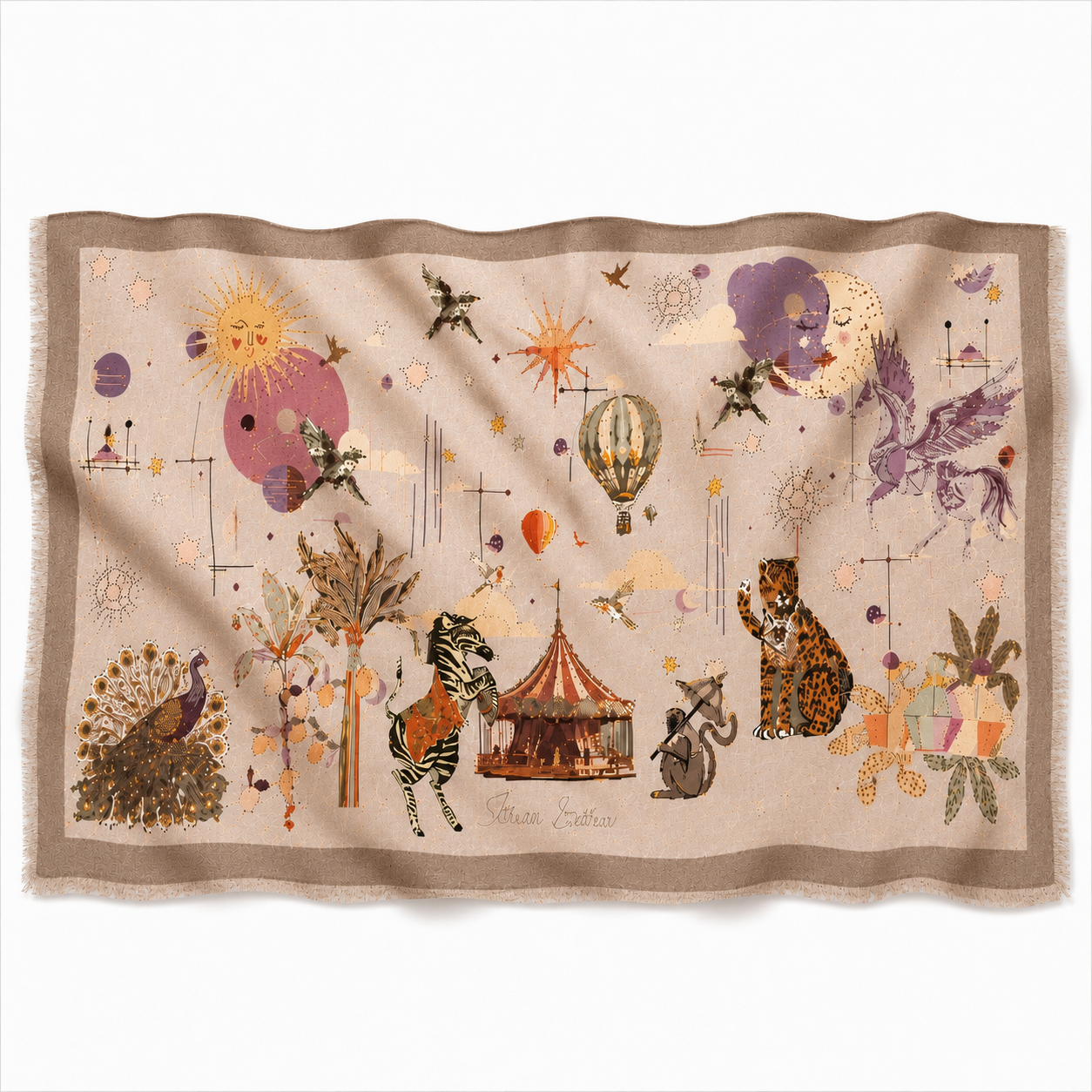 AURORA CASHMERE SCARF - OFF WHITE