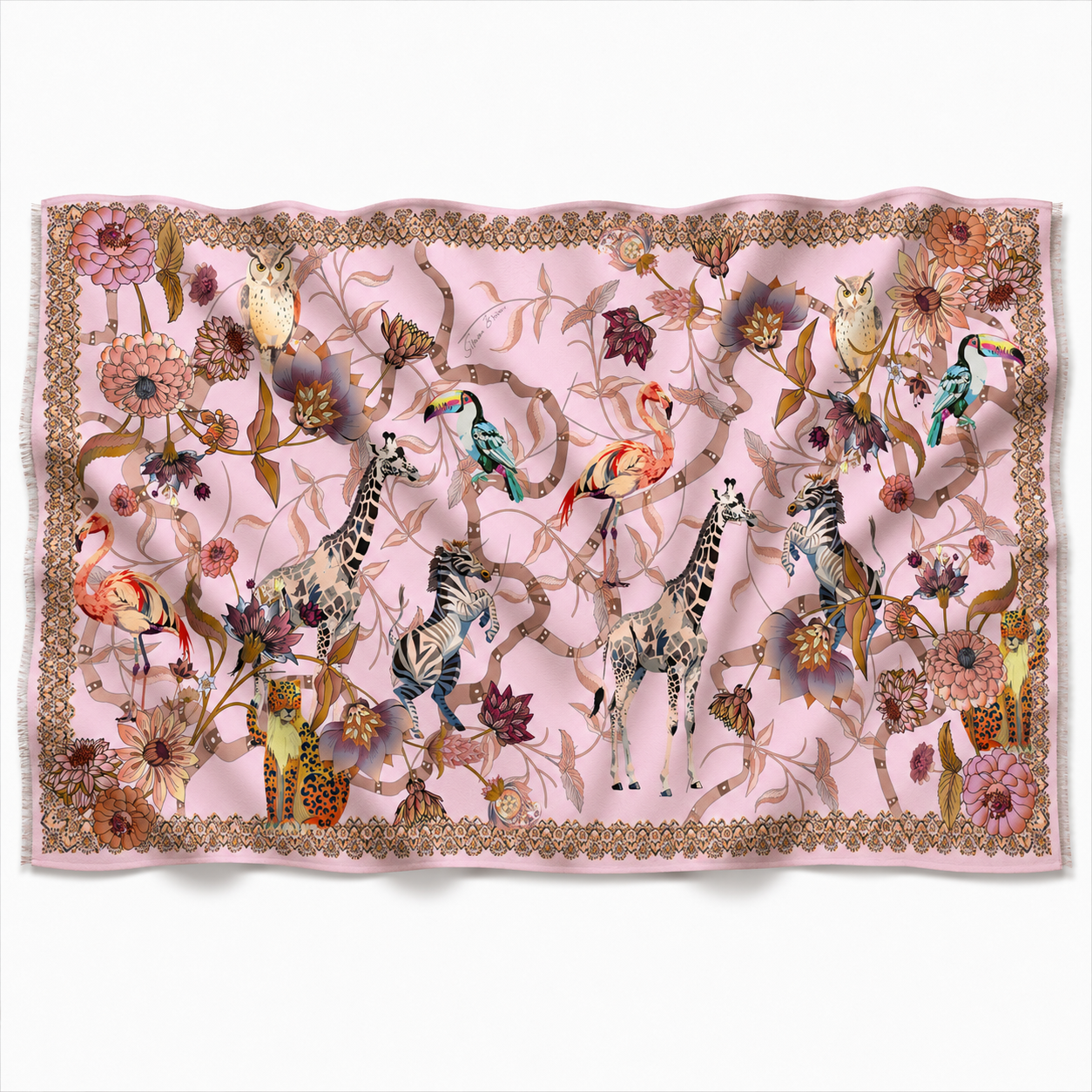 CANOPY CASHMERE SCARF - LIGHT ROSE