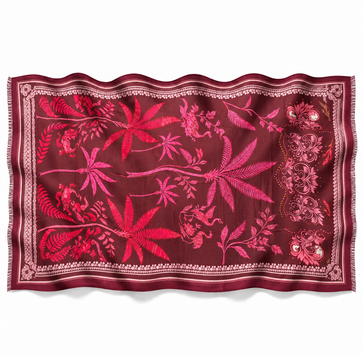 NOIRÉ CASHMERE SCARF - COULIS