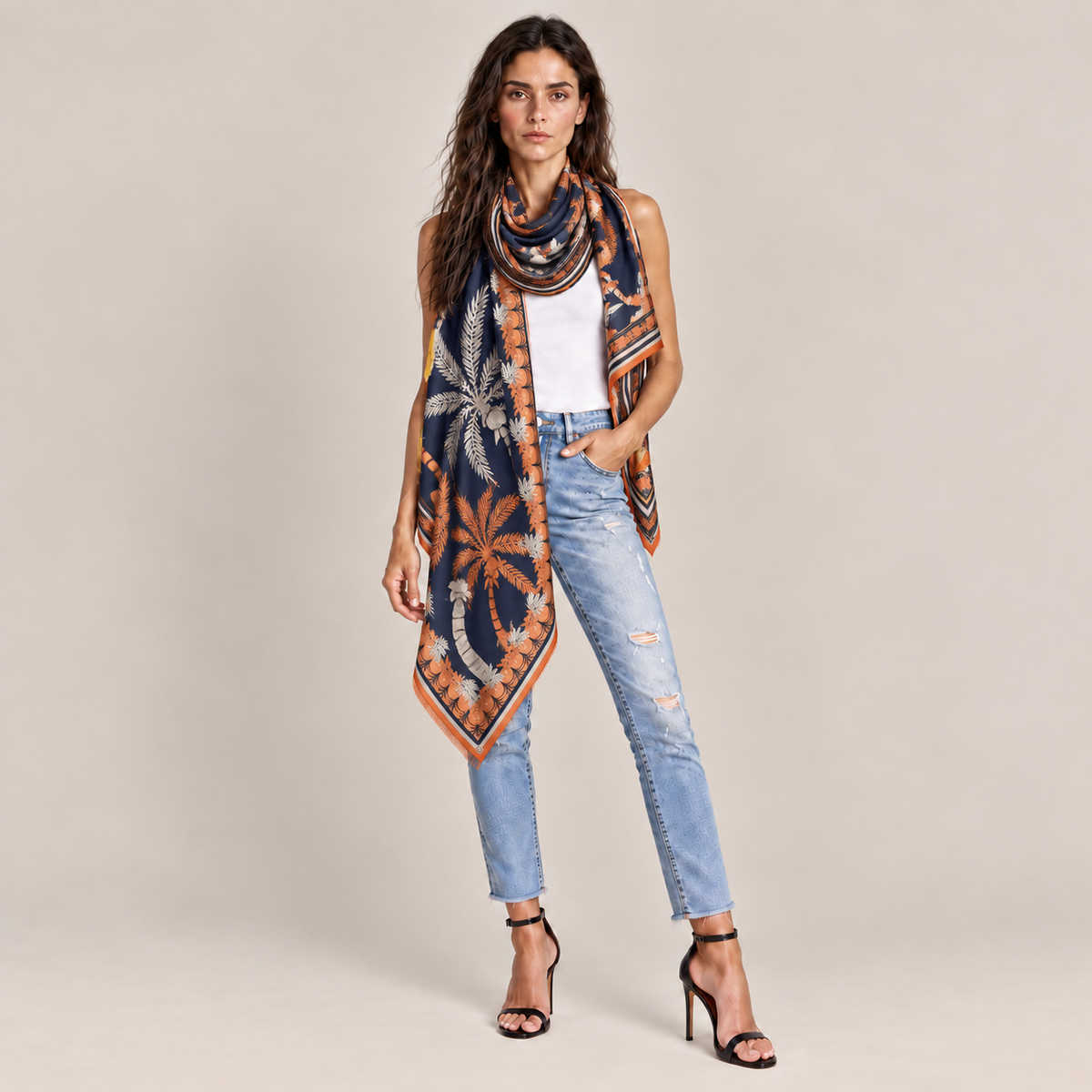 CALDERA CASHMERE SCARF - MIDNIGHT
