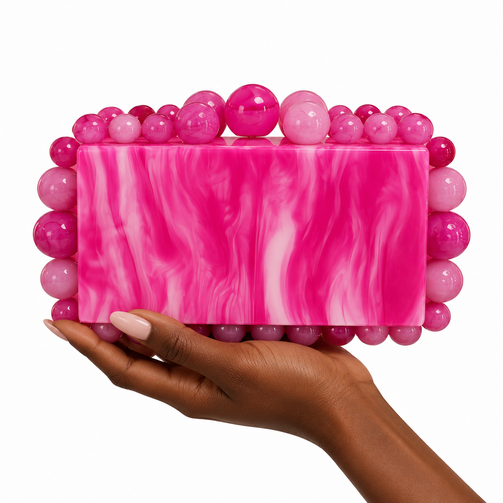 BUBBLE CLUTCH - PINK