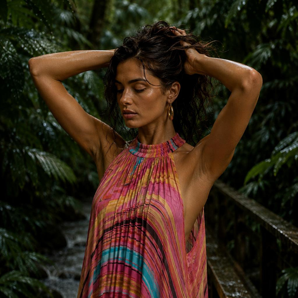 SWIRL NIGHT DRESS - ROSE