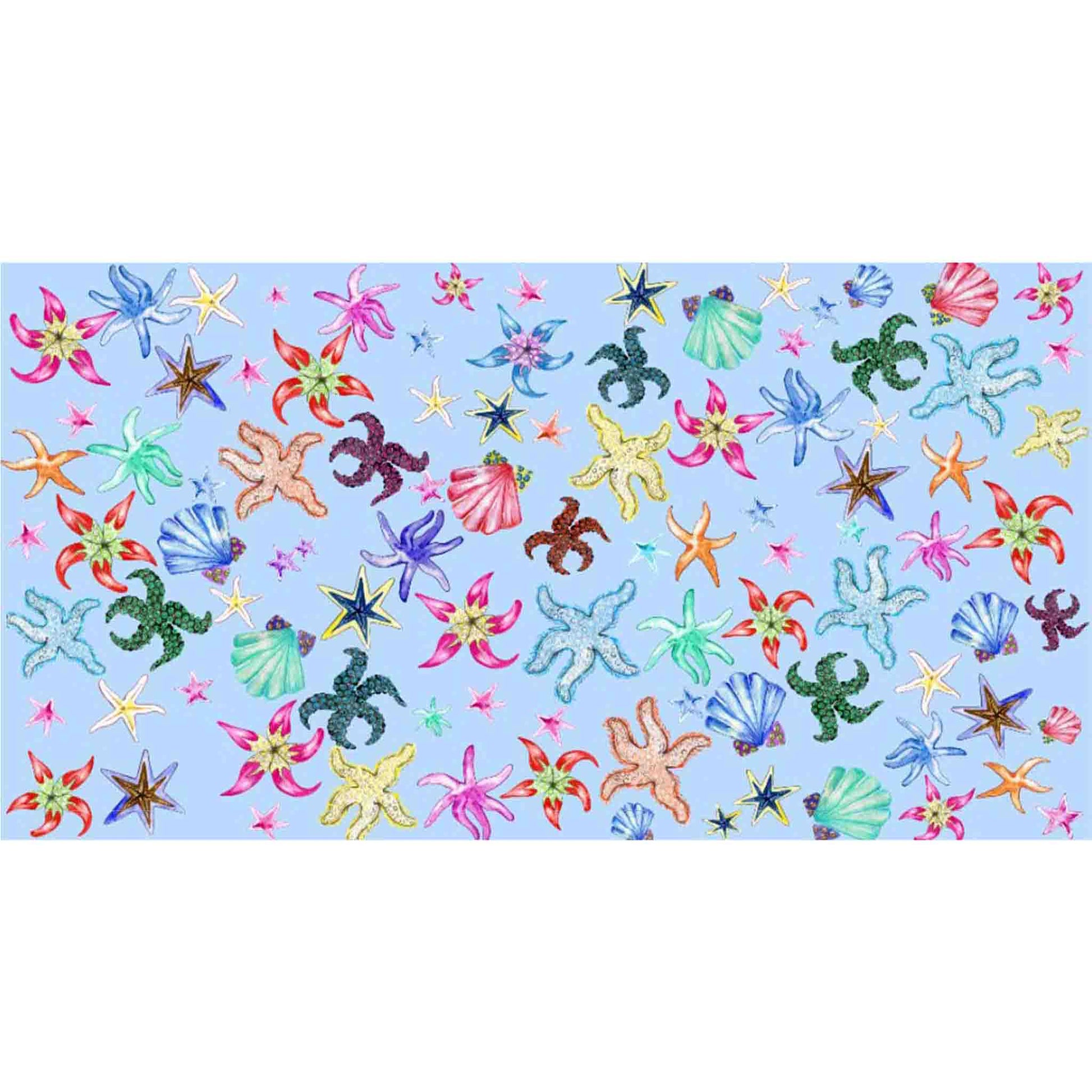 CORAL CASHMERE SCARF - BLUE