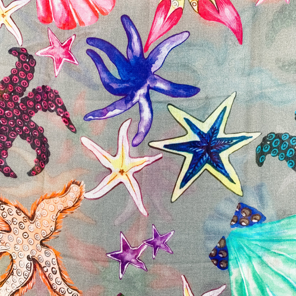 CORAL CASHMERE SCARF - TAUPE