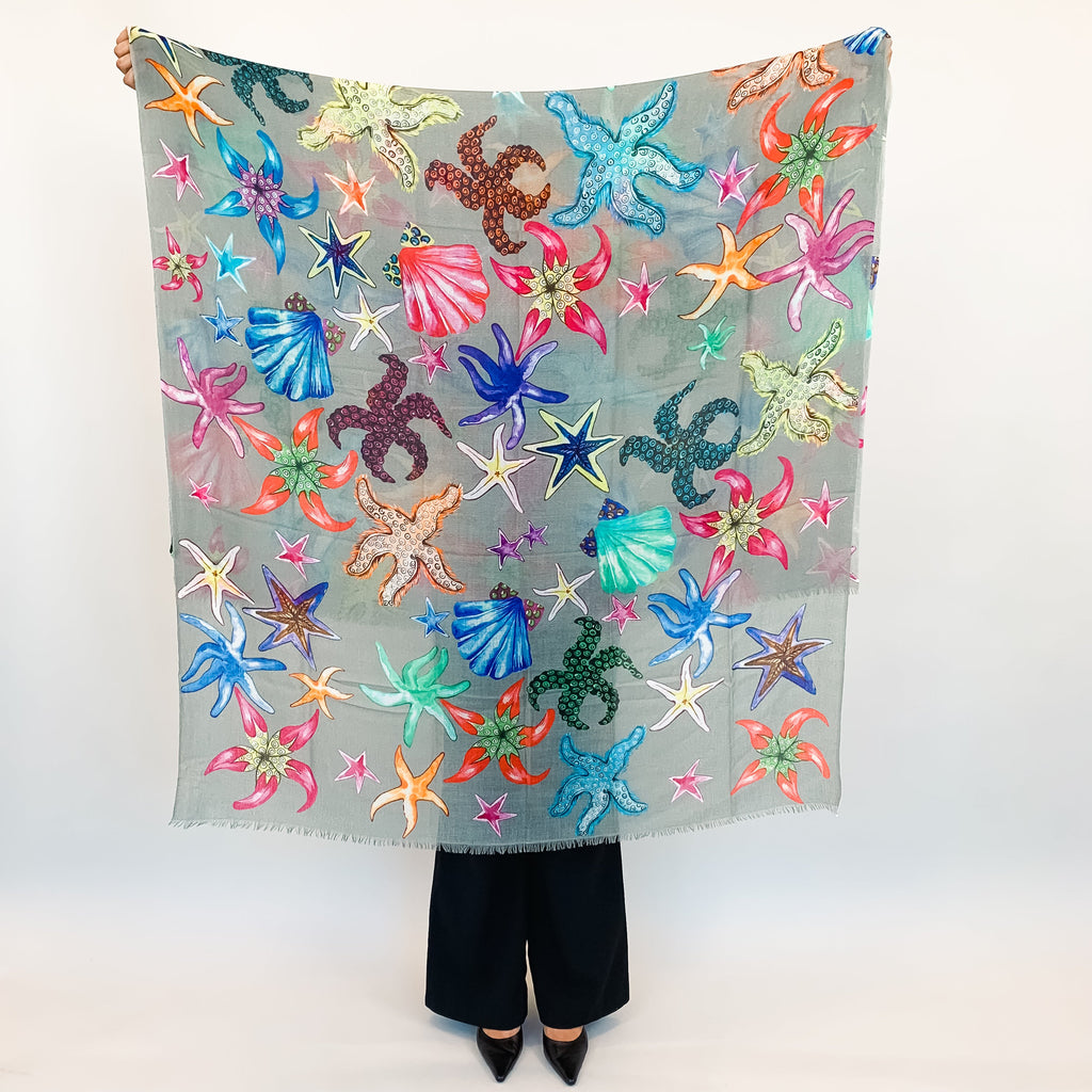 CORAL CASHMERE SCARF - TAUPE