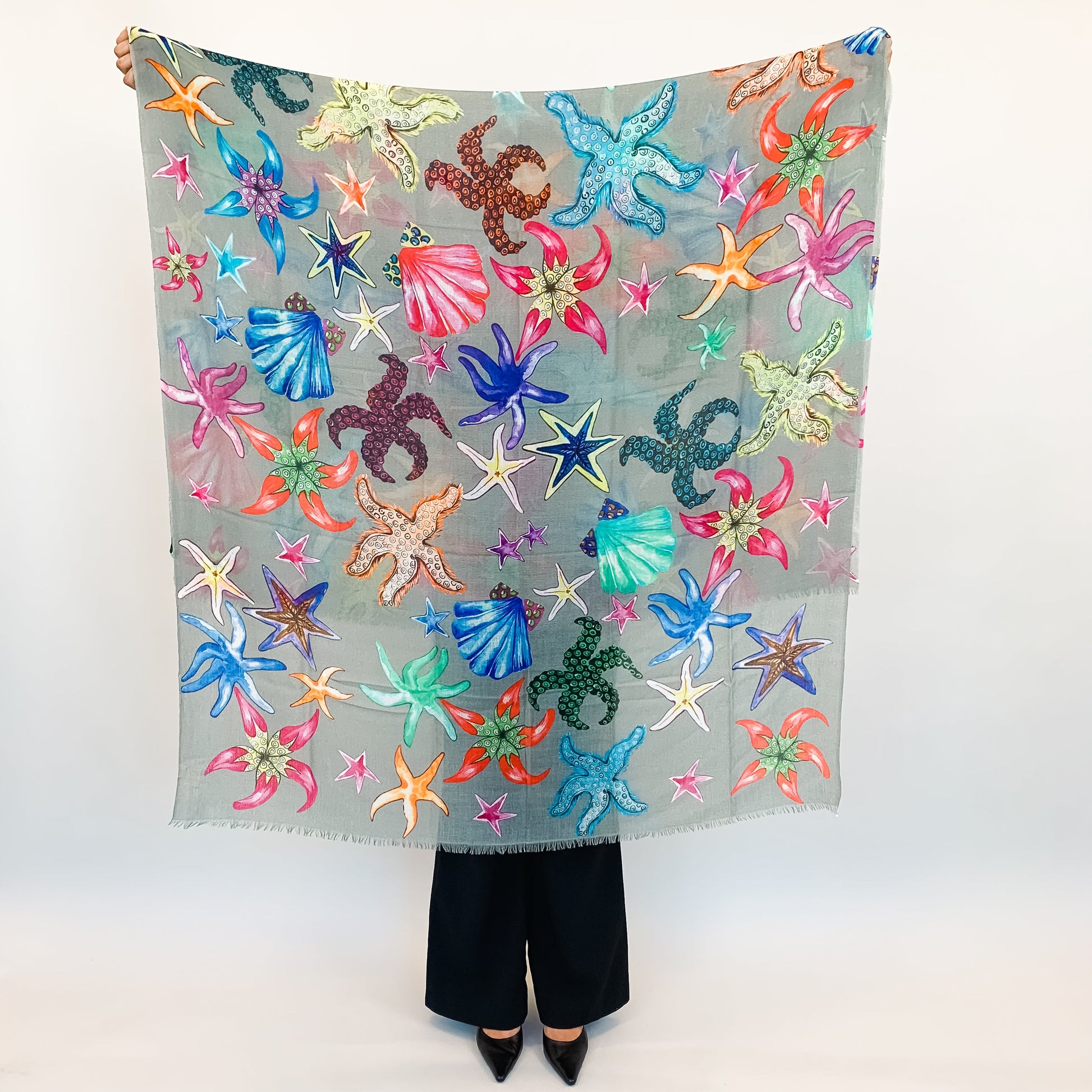 CORAL CASHMERE SCARF - TAUPE