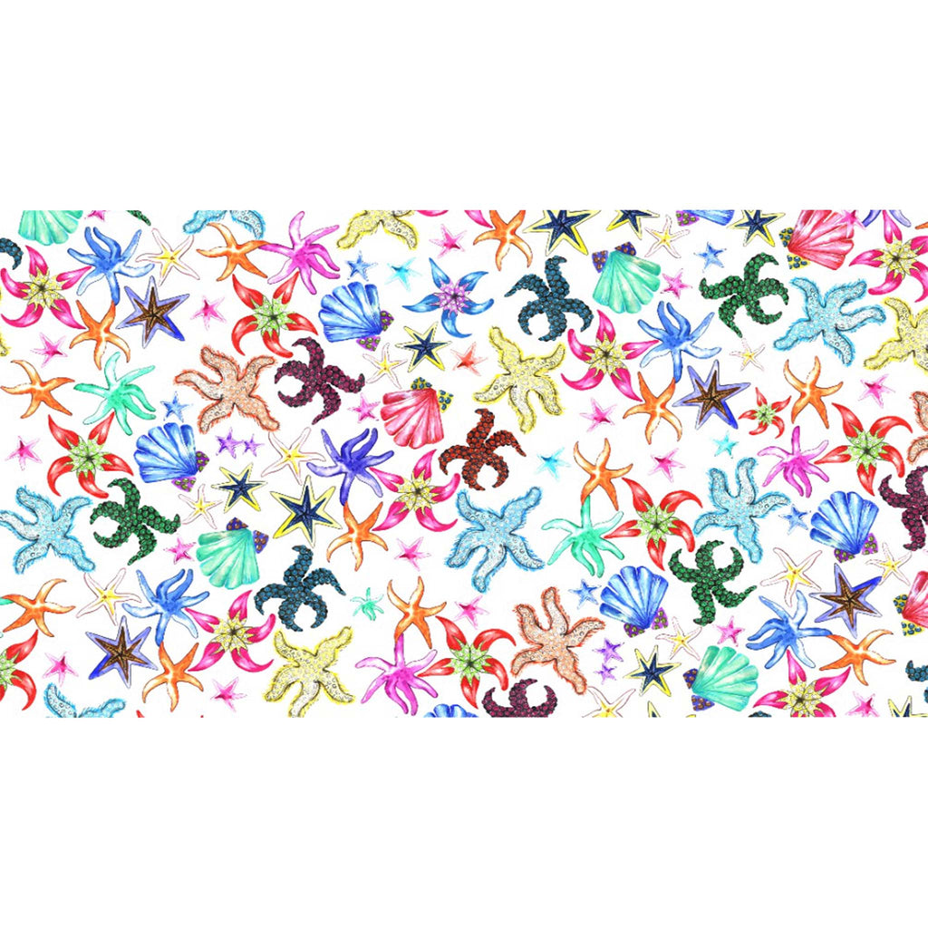 CORAL CASHMERE SCARF - WHITE