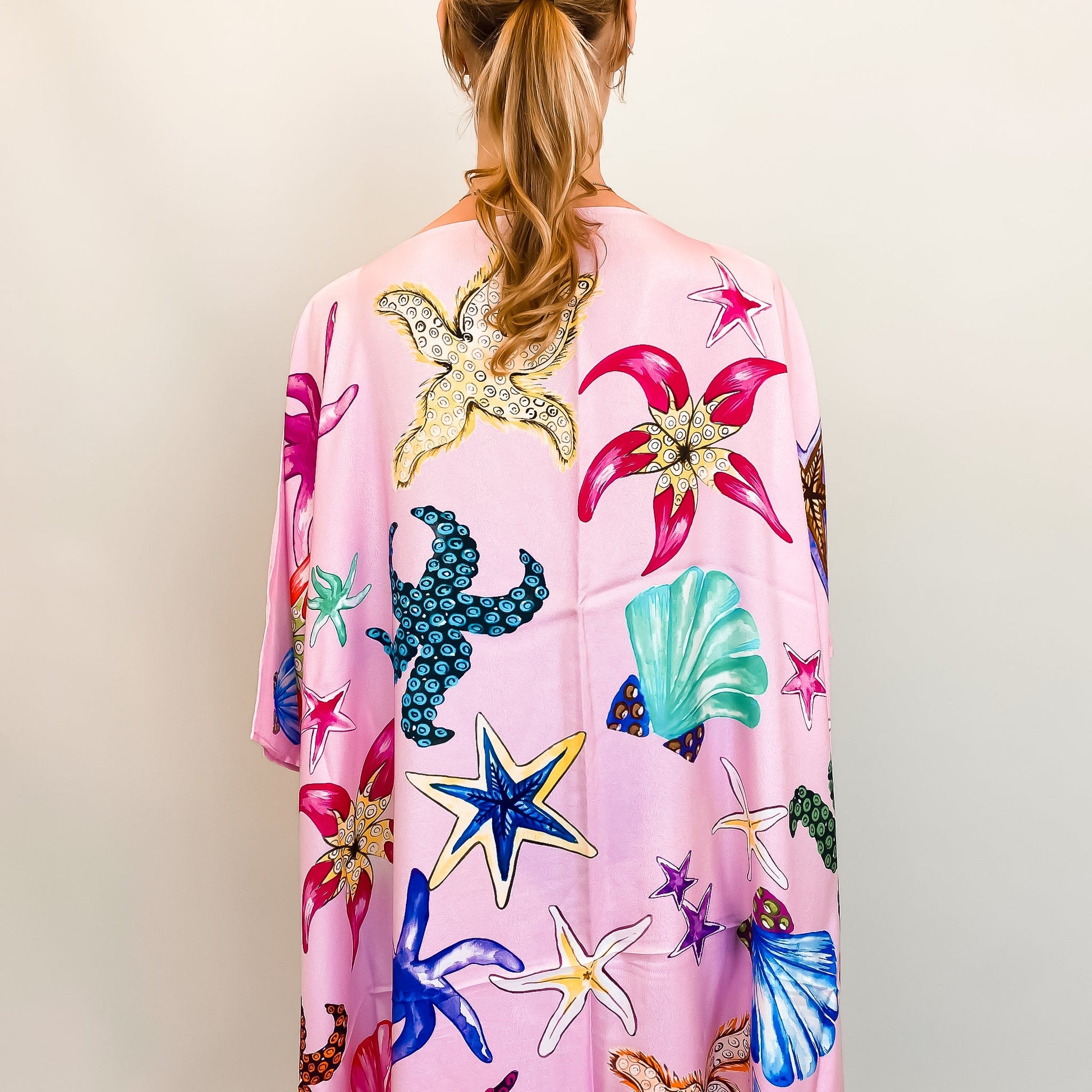 CORAL SILK TUNIC - ROSE